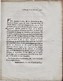 1786 Printed, French, Religous Letter.  Ref 0552 - Historical Documents