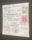 Lativia Used International Money Order Receipt With Stamps Used 1936 Postmark - Noodgeld