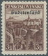 00071 Sudetenland - Konstantinsbad: Freimarke "Landschaften (Schloss Groß-Skal Mit Burgruine Trosky, ?eský - Région Des Sudètes