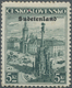 00074 Sudetenland - Konstantinsbad: Freimarke "Landschaften (Olmütz / Olomouc)", 5,00 K? Schwarzopalgrün, - Région Des Sudètes