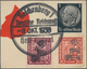00133 Sudetenland - Reichenberg: Freimarke "Staatswappen", 20 H Rot, Vierseitig Gezähnt 9¾, Und 30 H Dunke - Sudetenland