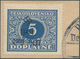 00165 Sudetenland - Reichenberg: Portomarke 5 K? Dunkelkobalt, Mit KOPFSTEHENDEM Handstempelaufdruck "Wir - Sudetenland