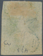 00304 Neuseeland: 1855 'Chalon Head' 1s. Pale Yellow-green, Wmk Large Star, Used And Cancelled By Numeral - Neufs