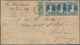 00305 Neuseeland: 1855 BISECTED 1s. Green On Blue Paper Used Along With 1857 2d. Blue Horizontal Strip Of - Neufs