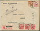Delcampe - 00328 China - Volksrepublik: 1950/53, Five Air Mail Covers With Tien An Men Issues Inc. Four Registered To - Autres & Non Classés