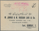 00335 Dubai: 1948 Airmail Cover From Dubai To Bombay, India Franked On Back By Pakistan 1947 KGVI. 1a. Car - Dubai