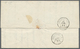 00338 Holyland: 1854, "Jaffa" Black Oneliner Of French Levant Post Office On Folded Envelope With Blue Sen - Palestine