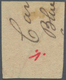 00348 Indien: 1852 UNISSUED ½a. Vermilion (deep Shade) With 9½ Arches In The Side Border, Outer (wavy) Par - Other & Unclassified