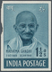 00354 Indien: 1948 GANDHI: Colour Trial Of The 1½a. Value In Blue-green, On Unwatermarked Gummed Paper, Im - Autres & Non Classés