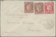 00374 Japan - Besonderheiten: 1876, FRANCE Used ABROAD, 2 X 10 C Brown On Rose And 80 C Rose Cérès, Tied B - Other & Unclassified