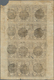 00396 Philippinen: 1854, Isabel II, 1 Real Bluish Grey, Complete Sheet Of 40, Postmarked Circle Of Points. - Filippine