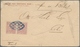 00412 Philippinen: 1898, Fiscal Stamp 2 Cts Carmine, A Horizontal Pair, Tied Blue Parilla To Cover From Ma - Filippine