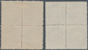 00418 Portugiesisch-Indien: 1871, Type II/tipos II, Mint: 10 R. Striped Paper, Block Of Four (2), White Or - India Portoghese