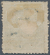 00421 Portugiesisch-Indien: 1871, Type II, 40 R. Blue On Striped Paper, Double Impression Of Value, Unused - Inde Portugaise