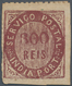 00424 Portugiesisch-Indien: 1871, Type II, 300 R. Violet On Thick Paper, Unused No Gum, Scissor Separation - India Portuguesa