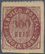 00424 Portugiesisch-Indien: 1871, Type II, 300 R. Violet On Thick Paper, Unused No Gum, Scissor Separation - Portuguese India