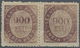 00432 Portugiesisch-Indien: 1873, Type IA, 900 R. Dark Violet, A Horizontal Pair With Double Impression Of - Portugees-Indië