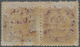 00432 Portugiesisch-Indien: 1873, Type IA, 900 R. Dark Violet, A Horizontal Pair With Double Impression Of - Portugiesisch-Indien