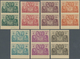 00472 Belgisch-Kongo: 1935, 50th Anniversary Of Congo State, 0.50fr. To 5fr., Complete Set In IMPERFORATE - Other & Unclassified