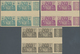 00475 Belgisch-Kongo: 1935, 50th Anniversary Of Congo State, 0.50fr. To 5fr., Complete Set In IMPERFORATE - Autres & Non Classés