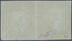 00490 Mauritius: 1848-59 1d. Orange-vermilion On Blue Paper, Early Impression, HORIZONTAL PAIR (Pos. 11+12 - Maurice (...-1967)