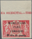 00495 Spanisch-Guinea: 1904, 10c. On 75pts. Rose, Revaluation Overprint On Fiscal Stamp, Top Marginal Copy - Guinea Espagnole