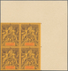 00509 Guadeloupe: 1892, Complete Serie Of Definitives From 1 C To 1 F, In Total 13 Blocks Of 4, Printed On - Brieven En Documenten