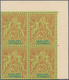 Delcampe - 00509 Guadeloupe: 1892, Complete Serie Of Definitives From 1 C To 1 F, In Total 13 Blocks Of 4, Printed On - Storia Postale