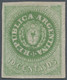 00523 Argentinien: 1862 10c. Green, With Accent, RETOUCHED TYPE, Mounted Mint With Part Original Gum, With - Autres & Non Classés