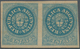00529 Argentinien: 1864 15c. Blue, With Accent, Horizontal Pair, Mint Lightly Hinged, With Slightly Touche - Other & Unclassified