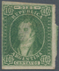 00532 Argentinien: 1864 'Rivadavia' 10c. Green, WATERMARK REVERSED, Imperforated, Clear Impression, Used A - Sonstige & Ohne Zuordnung