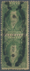 00534 Argentinien: 1864 'Rivadavia' 10c. Yellow-green, Sharp Impression, Vertical Pair Tied By Special Han - Other & Unclassified