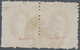 00544 Argentinien: 1867 'Rivadavia' 5c. Carmine, 7th Printing, No Wmk, Perf 11½, Horizontal Pair, Used And - Autres & Non Classés