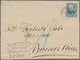 00560 Argentinien: 1878 20c. Blue Rouletted, Used As SINGLE FRANKING On Part REGISTERED COVER (front Only) - Autres & Non Classés