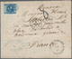 00563 Argentinien - Provinzen: Buenos Aires: 1859 'Cabecita' 1p. Blue, Almost Sharp Impression, Used On Co - Buenos Aires (1858-1864)