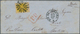 00573 Brasilien: 1869, 430 R. Yellow 1861 Issue Imperf With Wide Margins, On Envelope Tied By Mute Cancell - Autres & Non Classés