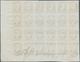 00580 Brasilien: 1878-79, 300 R. Bister Imperf Block Of 24 On White Wove Paper, Right Bottom Wide Corner M - Altri & Non Classificati