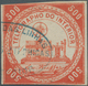 00588 Brasilien - Telegrafenmarken: 1873, 500r. Vermilion, Wm "Lacroix Freres", Fresh Colour, Cut Into To - Telegraafzegels