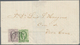 00603 Mexiko: 1857 Folded Cover From Mexico City To Very Cruz Franked By 1856 8r. Lilac And 2r. Green Both - Mexico