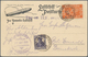 00638 Zeppelinpost Deutschland: 1919, (21.10.), LZ 120 Bodensee. Correctly Franked Delag Card (10pf Airmai - Luchtpost & Zeppelin