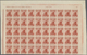 00663 Thematik: Rotes Kreuz / Red Cross: 1938, Spain. IMPERFORATE Upper Partial Sheet With 50 Stamps Of Th - Rode Kruis