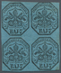 00706 Italien - Altitalienische Staaten: Kirchenstaat: 1852, 7 Baj. Blue, Block Of Four, Mint With Origina - Kerkelijke Staten
