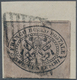 00718 Italien - Altitalienische Staaten: Kirchenstaat: 1867: 3 Cent. Grey Rose Tied To Small Piece By Papa - Papal States