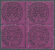 00726 Italien - Altitalienische Staaten: Kirchenstaat: 1868, 20 Cents Violet, Glossy Paper, Block Of Four, - Kerkelijke Staten