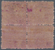 00726 Italien - Altitalienische Staaten: Kirchenstaat: 1868, 20 Cents Violet, Glossy Paper, Block Of Four, - Kirchenstaaten