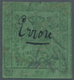 00731 Italien - Altitalienische Staaten: Modena: 1852, 25 Cents Green, COLOR ERROR, Cancelled, Fresh Stamp - Modena