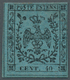 00733 Italien - Altitalienische Staaten: Modena: 1852, 40 Centesimi Black On Pale Blue ("celeste") With Fu - Modena