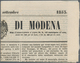 00735 Italien - Altitalienische Staaten: Modena: 1852/1853 : Combination Franking MODENA/PARMA. Modena 185 - Modena