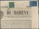00736 Italien - Altitalienische Staaten: Modena: 1852/1853 : Combination Franking MODENA/PARMA. Modena 185 - Modena