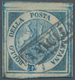 00754 Italien - Altitalienische Staaten: Neapel: 1860: ½ T "Trinacria" Blue, Wonderful Fresh Colour, With - Naples